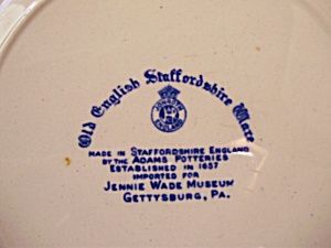 Vintage Jennie Wade House Gettysburg Historical Plate Adams Jonroth