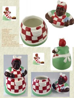 Aunt Jemima Lge Canister Jar Cookie Jar Handpainted 3D Highend