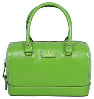 Kate Spade Kaleigh Wellesley Vine Leather Barrel Satchel Handbag New