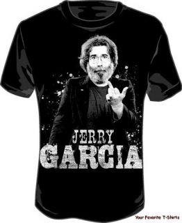 Licensed Zion Jerry Garcia Flipping Finger Adult Tee Shirt s 2XL