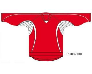  Practice Hockey Jersey with Name Number Detroit Red White