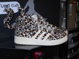 Jeremy Scott Adidas Leopard Tail DS Size 8 9 9 5 Cheetah Dave White
