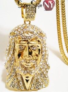  Finish Hip Hop Iced Out Jesus Piece Pendant 36 Franco Chain