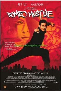 Romeo Must Die 3 Martial Art Movie Poster s Jet Li