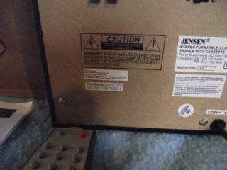 Jensen Stereo Turntable 3 CD Changer w Cass JMC1100