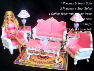 New Princess Furniture Sofa Set for Barbie Lots L41