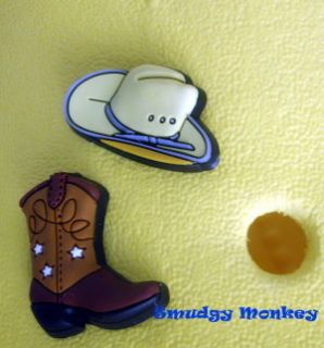 Cowboy Boots Hat Cowgirl Jibbitz Crocs Shoe Charms