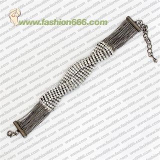 BB20816 New Fashion Hot Cheap Jewelry Bracelet Rhinestone Curved