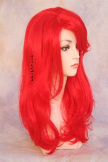 Long Jessica Rabbit Skintop Wavy Costume Cosplay Party Wig Tinl Red