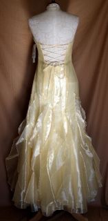 Jessica McClintock Yellow Organza Gown Dress 13