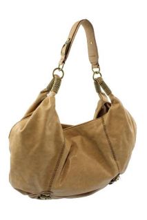 Jessica Simpson Tan Embellished Strap Satchel Handbag Purse Medium