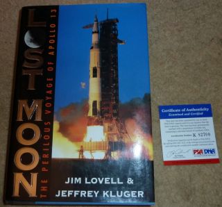 CAPTAIN JIM JAMES LOVELL AUTOGRAPHED SIGNED LOST MOON HARDCOVER BOOK