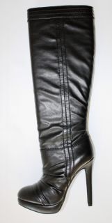 Womens Jessica Simpson Sashi Platform Boots Heels Knee High Black