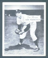 1950 Hages SF Seals Team PCL BB Card Jim Moran