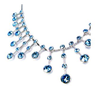 Jewelry Set Jewellery Round Aquamarine Pendant Earrings Necklace