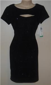 Jessica Howard Little Black Dress Size 10P Sparkle