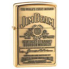Zippo Lighter Jim Beam Brass Windproof Lighters