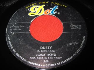 Jimmy Boyd oldies 45 Dusty Jambalaya Dot 16126
