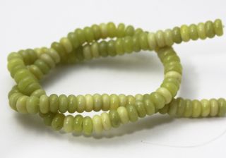 Olive Jade 8mm Rondelle Beads
