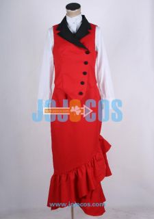 JoJo Black Butler◆kuroshitsuji Sebastian Madam Red◆cosplay Costume