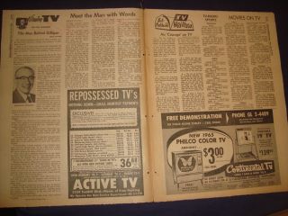 3112210SR Tribune TV Magazine Jim Lange Tuesday Weld Ethel Merman 30