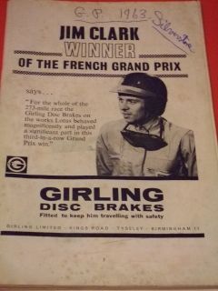 Grand Prix 16th Rac British Silverstone 1963 Jim Clark