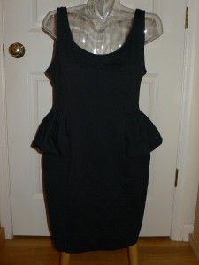 Marc Jacobs Black Jersey Peplum Hannah s L Dress L
