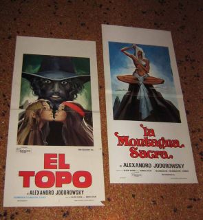 lot EL TOPO + HOLY MOUNTAIN Jodorowsky ITALY 1973 vintage CINEMA