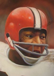Jim Brown Cleveland Browns Poster Canvas Oil Painting
