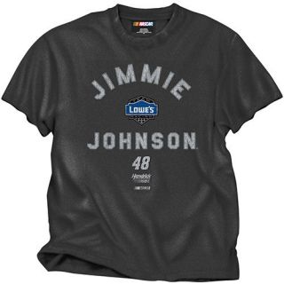 2012 Jimmie Johnson 48 Lowes Vintage Charcoal Gray NASCAR Tee Shirt