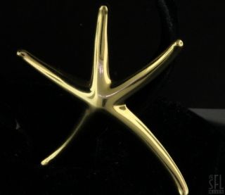 Tiffany Co Elsa Peretti Spain Heavy 18K Gold Large Starfish Pendant