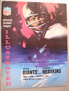 1965 Washington Redskins at New York Giants Program FN