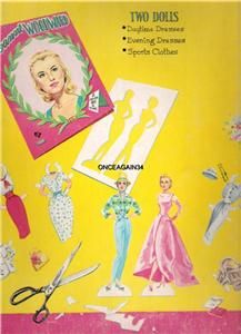 Original Vintage Uncut 1958 Joanne Woodward Paper Dolls not A Repro