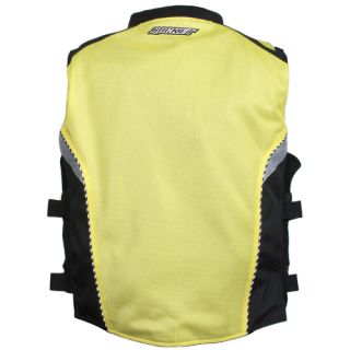Joe Rocket Military Spec Vest Perforated Black/Yellow/Silver   Small
