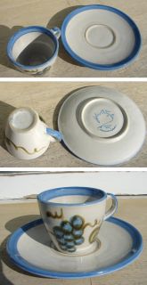 John B Taylor Grapes Cup Saucer Vintage Perfect