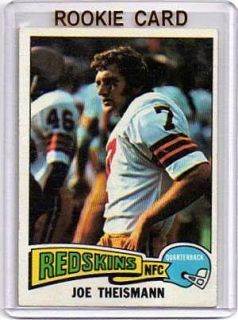 Joe Theismann 1975 Topps Rookie