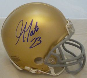 Golden Tate Autographed Signed Notre Dame Mini Helmet Seahawks