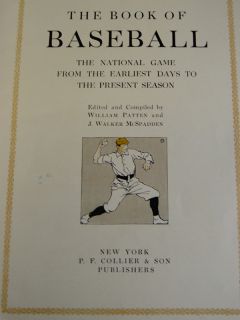 1911 The Book of Baseball RARE Sporting History 1845
