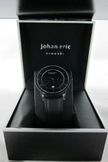 Johan Eric Mens JE2003 13 007 Hobro Black Dial Leather Wrist Watch