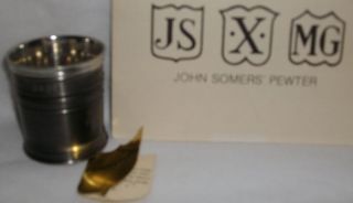 Vintage John Somers Pewter Cup Mesa COPO de Licor P42E