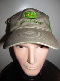 Green Khaki K Products John Deere Hat Cap One Size Adjustable Velcro