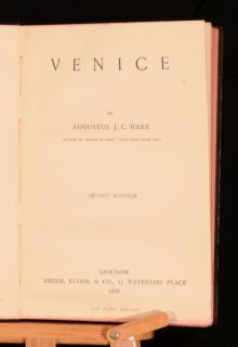 1888 Venice by Augustus J C Hare with Colour Plan Second Edition