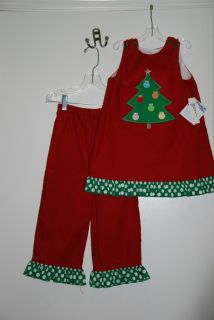 Bailey Boys Christmas Tree Applique Angel Dress 4T