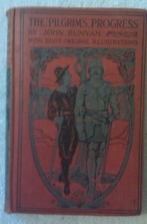 The Pilgrims Progress John Bunyan Illustrated 1915 Hardcover Book Good