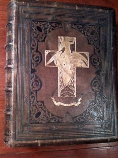  Holy Catholic Bible Douay Rheims Johnson Fry Leather 1844