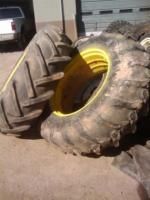 Used 18 4x34 John Deere 4020 Tractor Tires on Rims