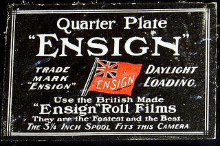 Quarter Plate Ensign. Ensign 5.8/120mm. 1sec   100th B T (for rollfilm