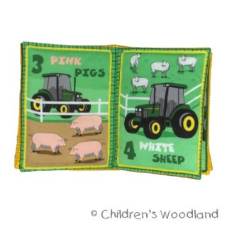 JOHN DEERE CLOTH/SOFT BOOK KID~BABY~TRACTOR~FARM~COUNTING~NUMBERS