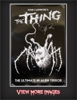  Edition RARE The Thing Poster Signed by John Carpenter
