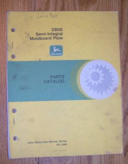 John Deere 2800 Semi Integral Plow Parts Catalog